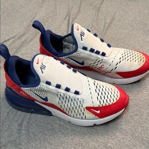 Nike Kids White and Red Sneakers